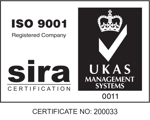ISO9001 Logo nero su bianco